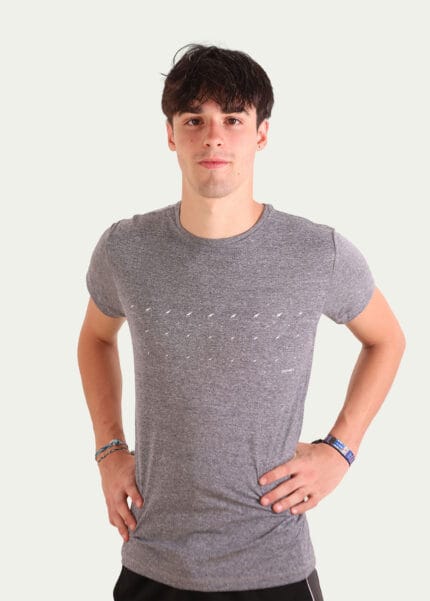 Camiseta Hitech em 100% Poliamida Tecnodry Cinza Mescla Pionieri