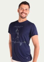 Camiseta em Poliamida Antiodor UV 50 - Tennis ForeHand - Azul Marinho