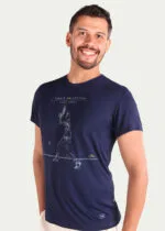 Camiseta em Poliamida Antiodor UV 50 - Tennis ForeHand - Azul Marinho