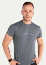 Camiseta em Poliamida Antiodor UV 50 - Pionieri Linha Logo - Dark Gray