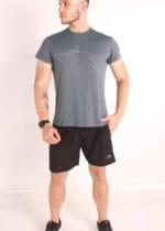 Camiseta em Poliamida Antiodor UV 50 - Pionieri Linha Logo - Dark Gray - Image 3
