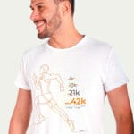 Camiseta Hitech em 100% Poliamida Branca Tecido Levissimo Pionieri