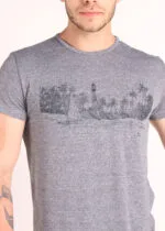 Camiseta toque gelado Poliamida - Paisagem - Cinza Mescla - Image 3