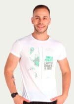 Camiseta em Poliamida Antiodor - Pionieri Tenis Smash Potente - Branco