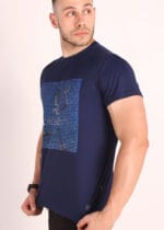 Camiseta em Poliamida Antiodor UV 50 - Pionieri Tennis Escritas - Azul - Image 2