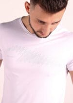 Camiseta em Poliamida Antiodor - Pionieri Tracejado - Branco - Image 2