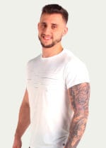 Camiseta em Poliamida Antiodor - Pionieri Grafismo - Branca