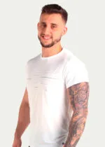 Camiseta em Poliamida Antiodor - Pionieri Grafismo - Branca