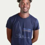 Camiseta Hitech em 100% Poliamida Azul Marinho Tecnodry Pionieri