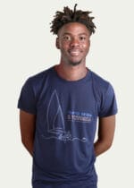 Camiseta Hitech em 100% Poliamida Azul Marinho Tecnodry Pionieri