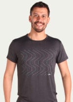 Camiseta Hitech toque gelado Poliamida - Pionieri Zig Zag - Chumbo