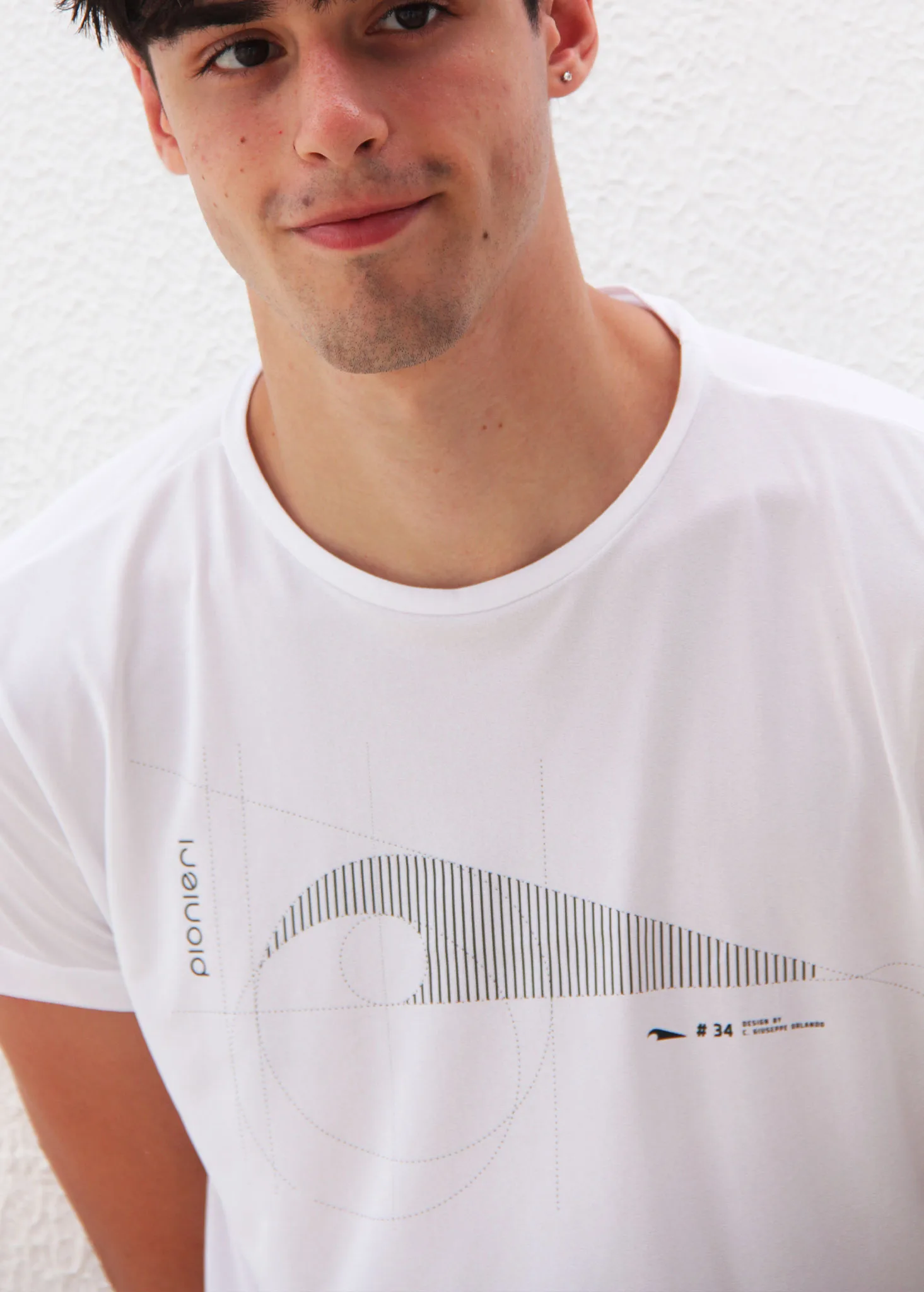 Camiseta em Poliamida Antiodor - Pionieri Gioseppe - Branco - Image 2