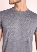 Camiseta Hitech toque gelado Poliamida - Pionieri Grafismo Hexagonal - Cinza Mescla - Image 2