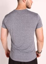 Camiseta Hitech toque gelado Poliamida - Pionieri Grafismo Hexagonal - Cinza Mescla - Image 3