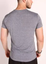 Camiseta Hitech toque gelado Poliamida - Pionieri Grafismo Hexagonal - Cinza Mescla - Image 3