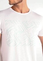 Camiseta Hitech em 100% Poliamida Branca Tecido Levissimo Pionieri