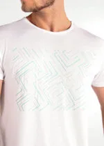 Camiseta Hitech em 100% Poliamida Branca Tecido Levissimo Pionieri