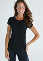 Camiseta Feminina em Poliamida Antiodor - Pionieri Preta