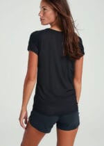 Camiseta Feminina em Poliamida Antiodor - Pionieri Preta - Image 2