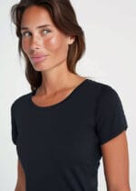 Camiseta Feminina em Poliamida Antiodor - Pionieri Preta - Image 4