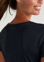 Camiseta Feminina em Poliamida Antiodor - Pionieri Preta - Image 3