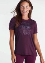 Camiseta Feminina em Poliamida Antiodor - Pionieri Tribal Roxo