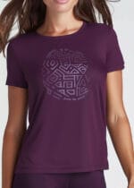 Camiseta Feminina em Poliamida Antiodor - Pionieri Tribal Roxo - Image 2