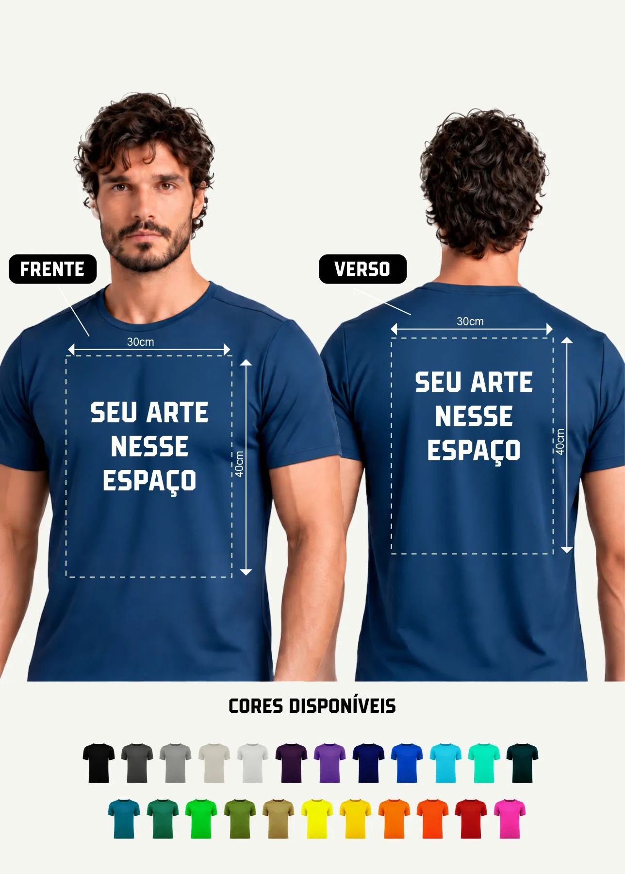 camiseta personalizada frente e verso Camiseta Personalizada - Frente e Verso - Image 1