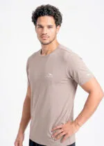 Camiseta Pionieri em Poliamida Antiodor - Marrom Capuccino